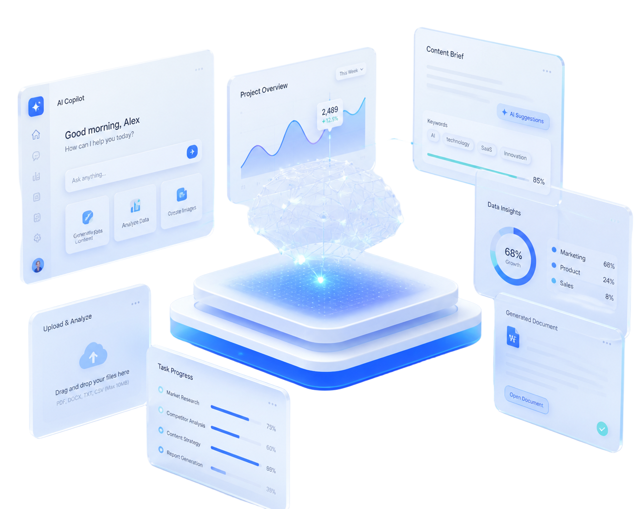 Dashboard ValidAI — analyse IA, ValidScore et génération de contenu